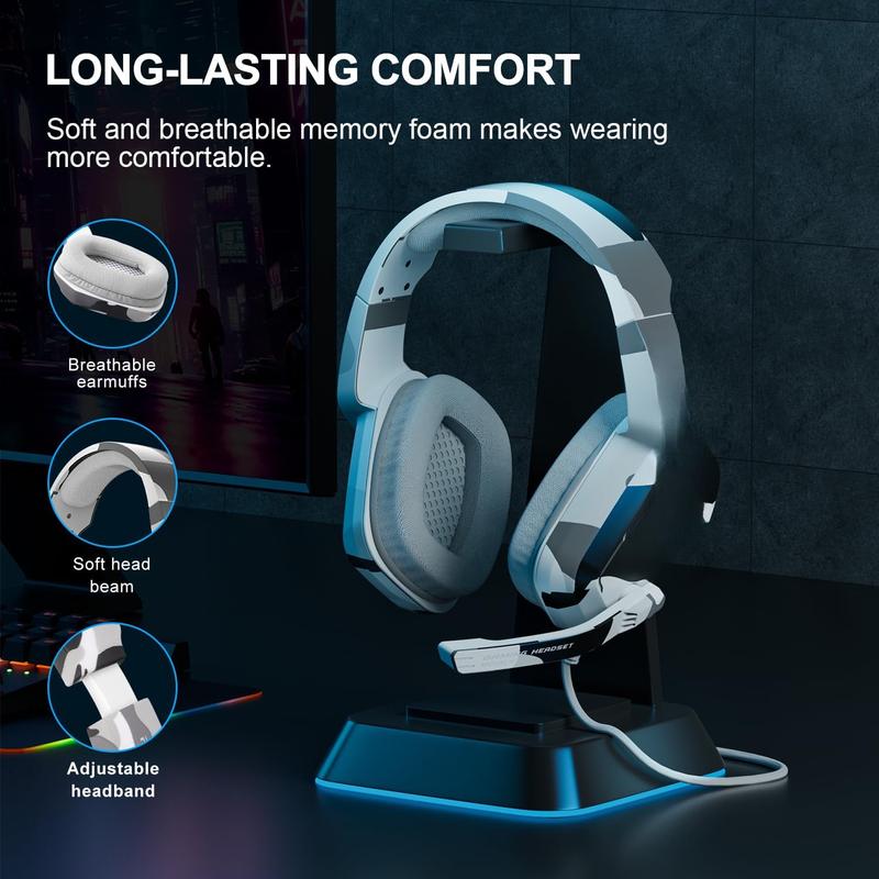 Gaming Headset 3.5MM PS4 Stereo Headset Over Ear Headphones with Noise-Cancelling Mic, Bass Surround Audio Cable