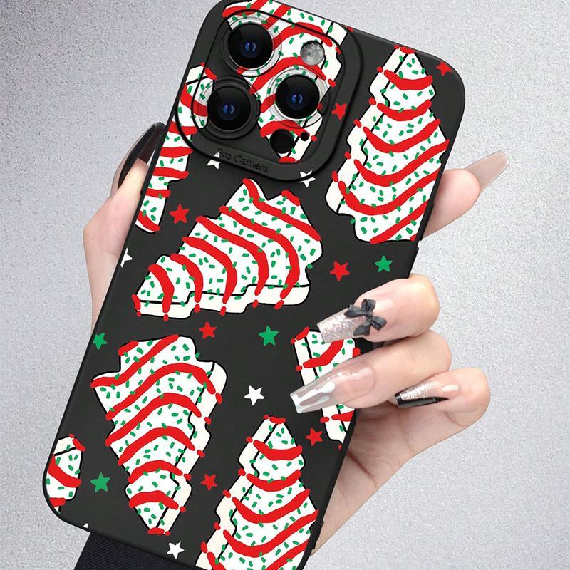 Christmas Themed Pattern Phone Case, Anti-drop Shockproof Phone Protective Cover, Phone Accessory Compatible with iPhone 6 7 8 X XR XS 11 12 13 14 15 Pro Max