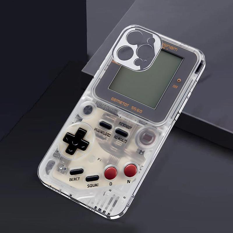 Creative Game Console Design Clear Phone Case, Decorative Phone Protector Cover, Phone Accessories for iPhone 15 14 13 12 Galaxy A15 A25 A35 S24ultra