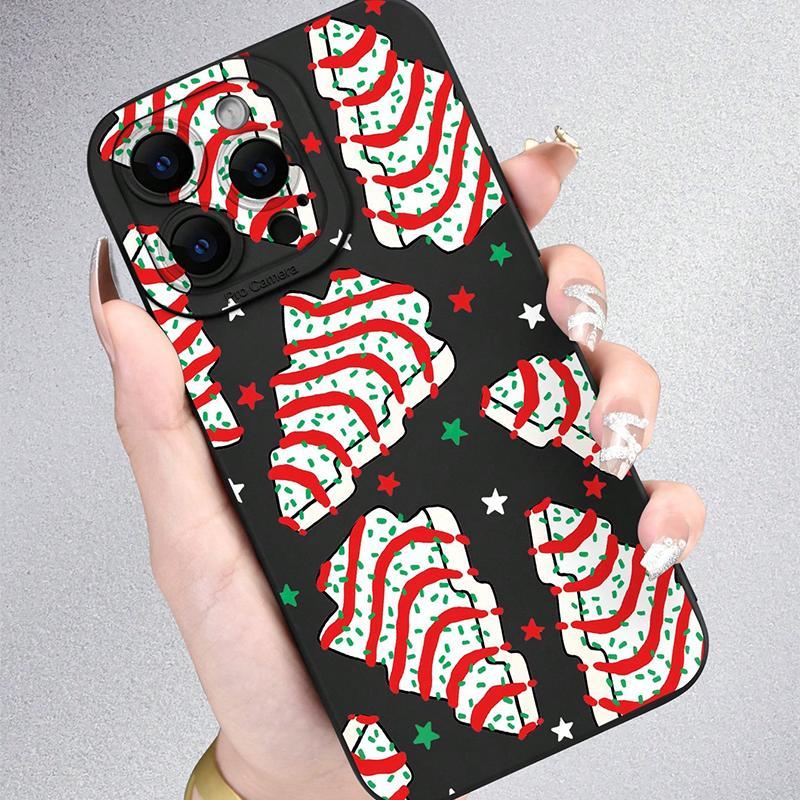 Christmas Themed Pattern Phone Case, Anti-drop Shockproof Phone Protective Cover, Phone Accessory Compatible with iPhone 6 7 8 X XR XS 11 12 13 14 15 Pro Max