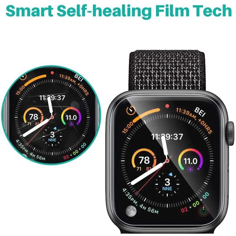 HD Soft Hydrogel Watch Screen Film, 2 Counts Watch Screen Protective Protector, Watch Screen Protector for Apple Watch 8 7 6 SE 5 4 3