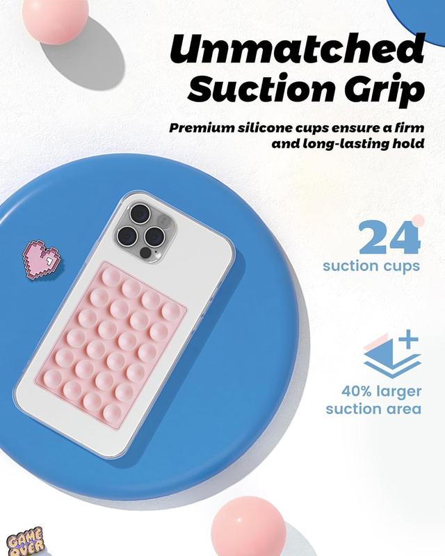 2025 New magnetic suction phone stand for most phone cases, silicone Octopus Cup Buddy Sticky handle stand for iPhone, detachable hands-free call selfie video, ladies girls teen gift, Christmas gift, birthday gift