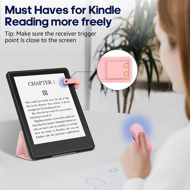 Remote Control Page Turner for Kindle Paperwhite Oasis Kobo E-Book eReaders, Remote Camera Shutter and Video, Page Turner Clicker for iPad Tablets Reading Novels