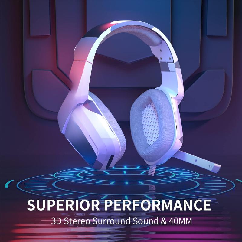 Gaming Headset 3.5MM PS4 Stereo Headset Over Ear Headphones with Noise-Cancelling Mic, Bass Surround Audio Cable