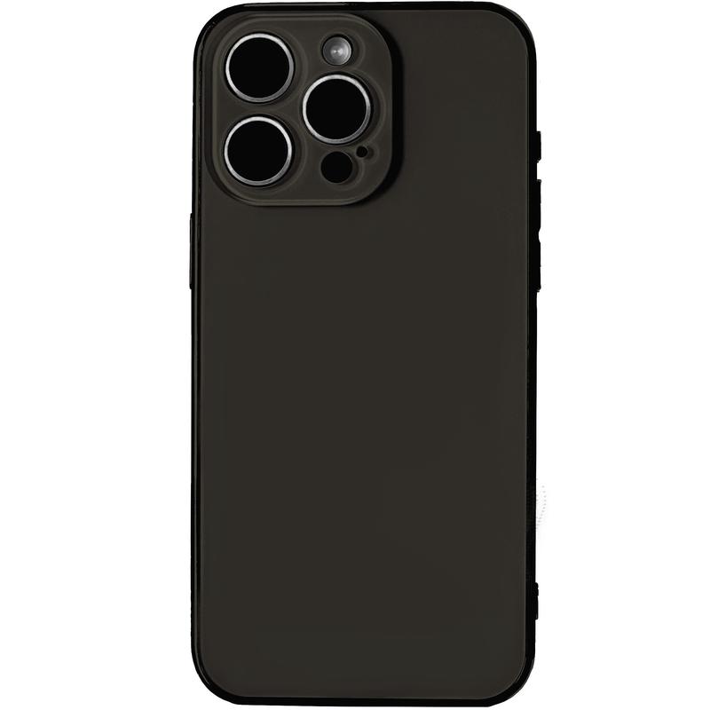 Black Phone Case | Lens & Screen Protection｜Pink 3- Cameras Phone Case