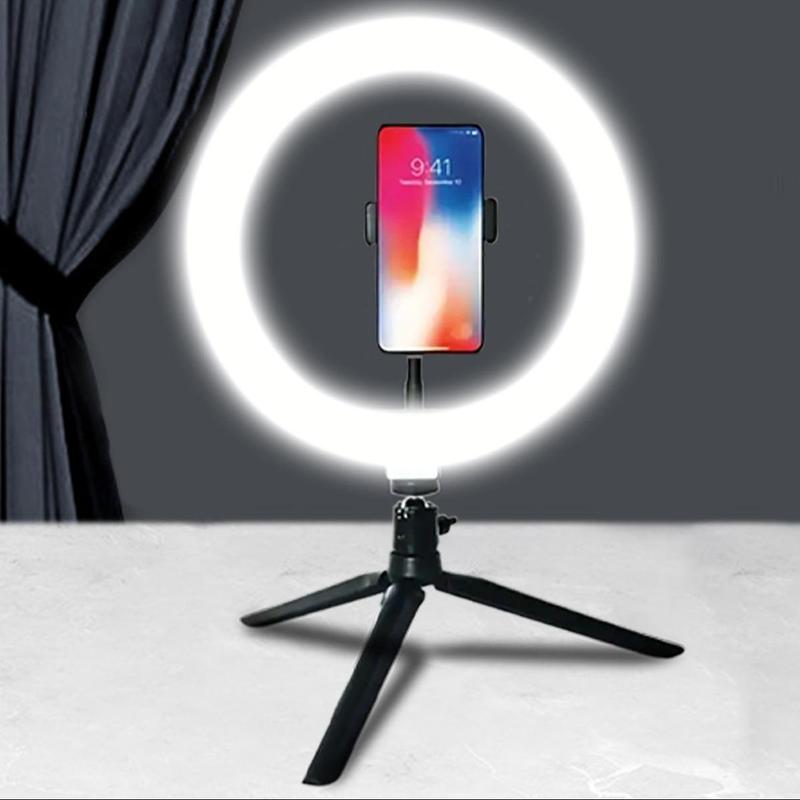 Selfie Ring Light with Tripod Stand & Phone Holder for Summer Fall Gift, 1 Set USB Powered Tripod for iPhone Huawei Phone, Phone Accessories, Selfie Light with Phone Holder, Fill Light Kit for Live Streaming, Videos, Make Up, Photography