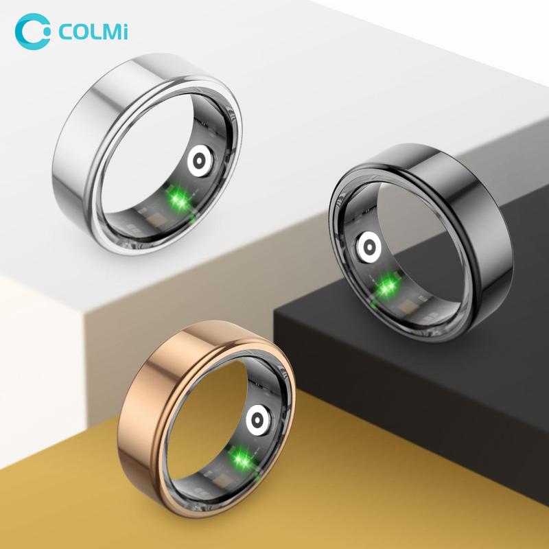 ColMi Smart Ring, IP68 & 3 ATM Waterproof Fitness Tracker Ring, Sports Ring for Men & Women, Compatible with Android & iOS, Gifts for Mum