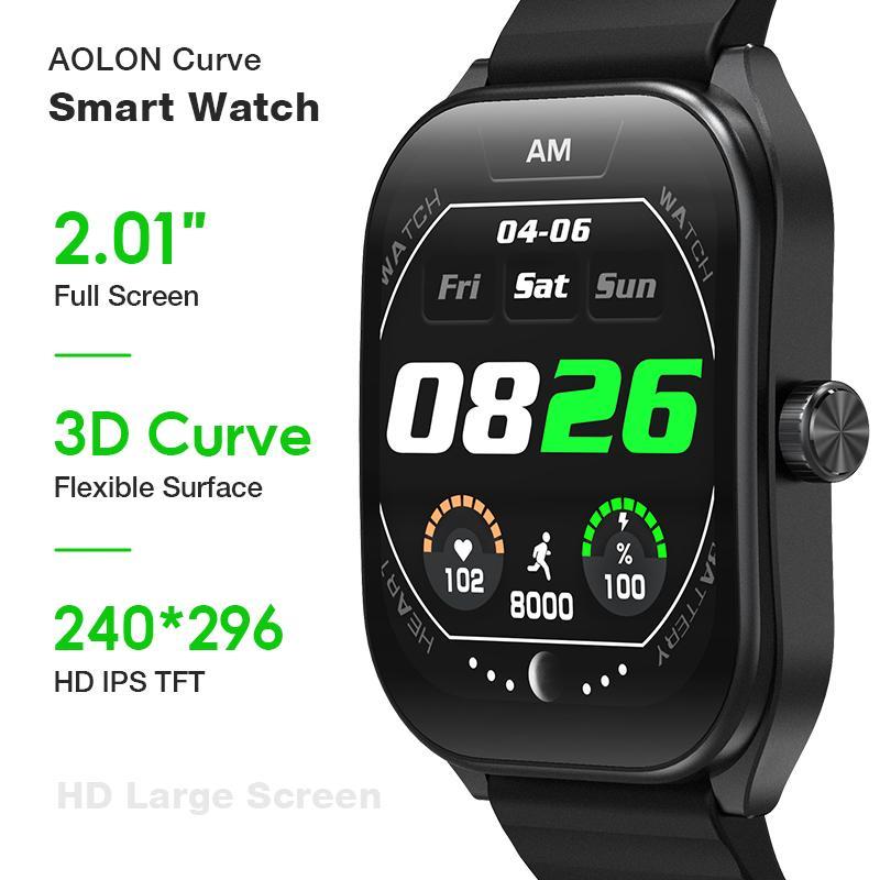 Aolon Multifunctional Smart Watch, 1 Count Fashion Digital Watch with Heart Rate Monitoring & Sleep Tracking, Curved Screen Sports Watch for Women & Men, Watches, Smartwatch, Back to School