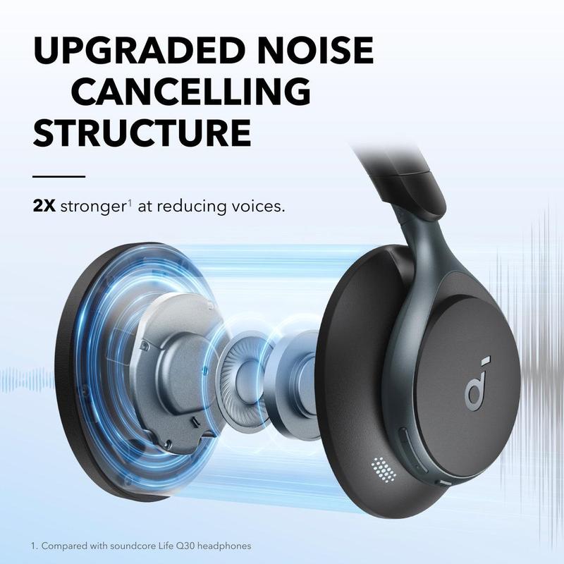 Space One Active Noise Cancelling Headphones by Anker - 40H Playtime, LDAC Hi-Res Audio, Bluetooth 5.3, Clear Calls