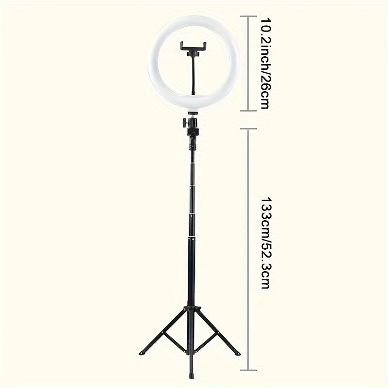 10-Inch LED Ring Light with Adjustable Tripod Stand, Phone Mount for Professional Photos, Videos & Streaming, USB-Powered