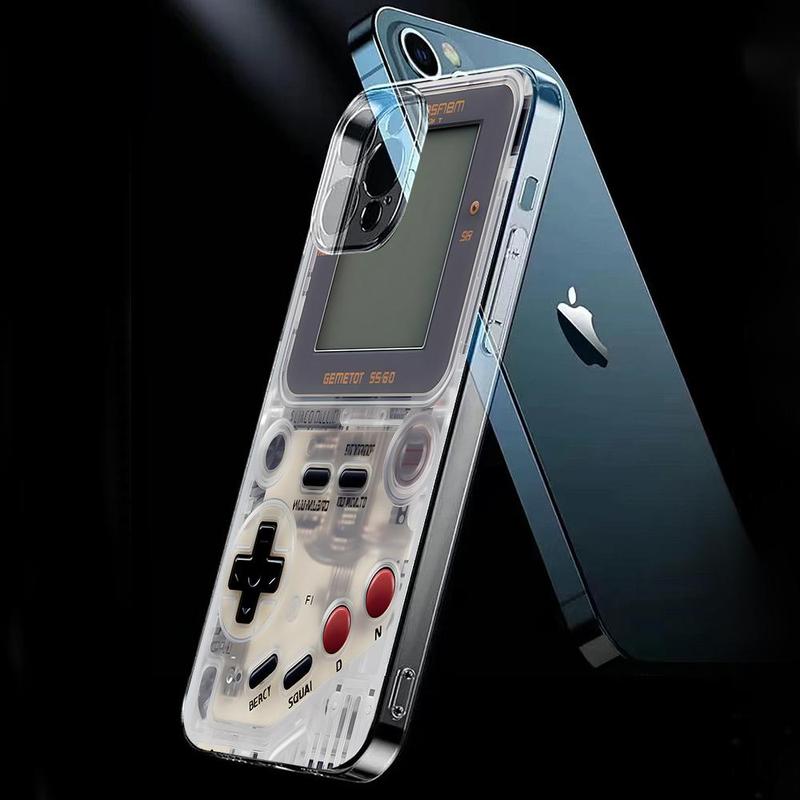 Creative Game Console Design Clear Phone Case, Decorative Phone Protector Cover, Phone Accessories for iPhone 15 14 13 12 Galaxy A15 A25 A35 S24ultra