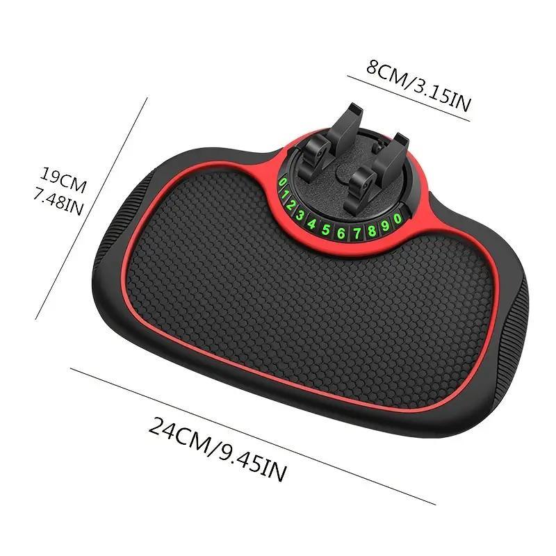 Car Anti-slip Mat with Phone Holder, 360° Rotatable Car Phone Holder, Multifunctional Silicone Car Dashboard Anti-slip Mat, Car Interior Accessories