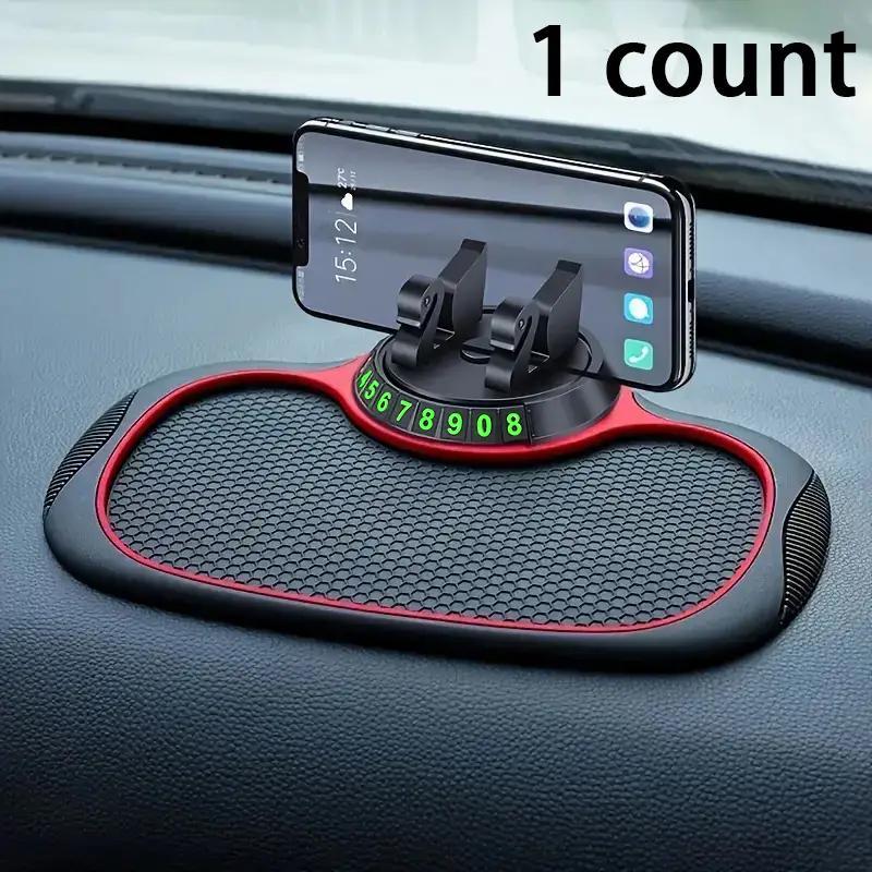 Car Anti-slip Mat with Phone Holder, 360° Rotatable Car Phone Holder, Multifunctional Silicone Car Dashboard Anti-slip Mat, Car Interior Accessories