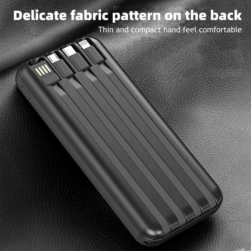 Wireless Portable Charger 50000mAh Wireless Power Bank 4-wire Backup USB Fast Charger Portable External Battery Backup Universal