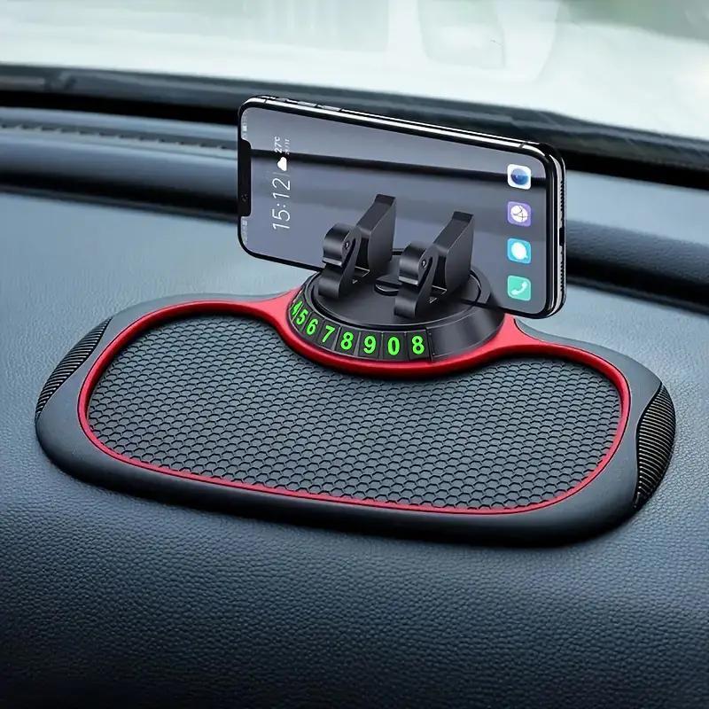 Car Anti-slip Mat with Phone Holder, 360° Rotatable Car Phone Holder, Multifunctional Silicone Car Dashboard Anti-slip Mat, Car Interior Accessories