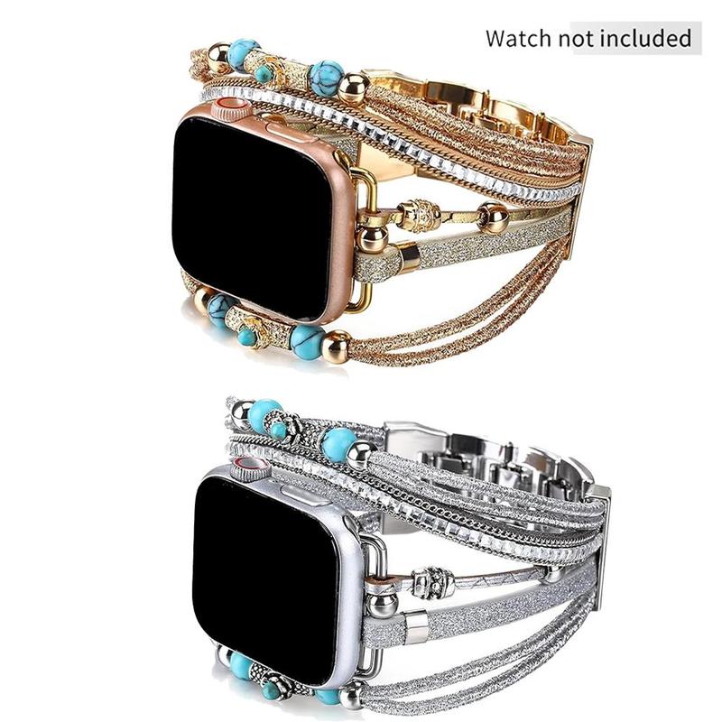 GIROUETTE Fashionable Watch Band for Women, Fashion Watch Band Compatible with Apple Watch Series 9 8 7 6 5 4 3 2, Smart Watch Accessories