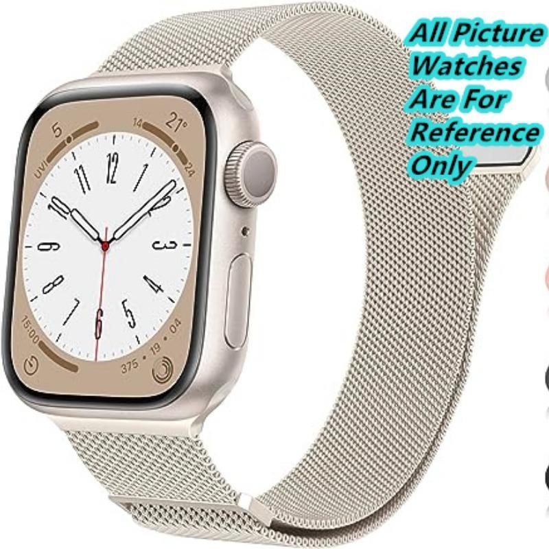 Stainless Steel Mesh Watch Band (Band Only), 1 Count Replacement Watch Band for Apple Watch 9 Ultra 2 SE  Ultra 8 7 6 5 4 3 2 1, Smart Watch Accessories for Men & Women