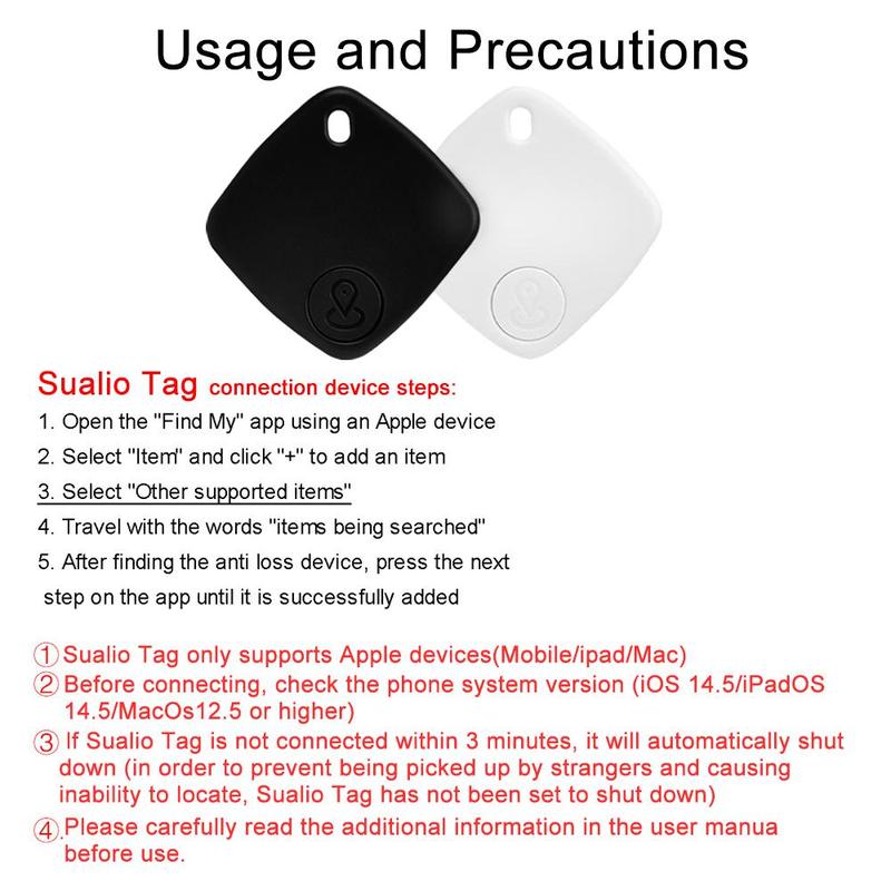 Smart GPS Tracker, Mini Locator for iOS Find My APP, Anti-loss Reminder Device, GPS Smart Device for Car Keys & Pet & Bag