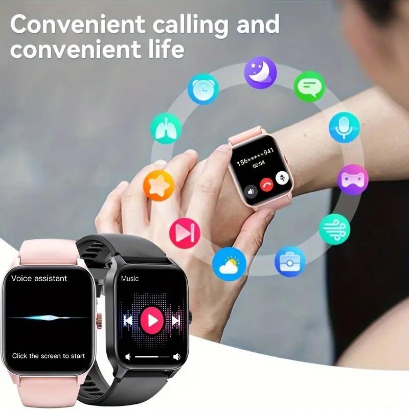 Smart Watch with BT Answer Make Calls, Smart Voice Assistant, Sleep Tracking, IP67 Waterproof, Step Calorie Activity Tracker, 100 Sports Fitness Tracker, 1.83