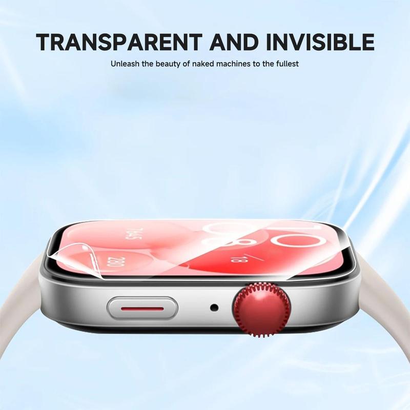 HD Soft Hydrogel Watch Screen Film, 2 Counts Watch Screen Protective Protector, Watch Screen Protector for Apple Watch 8 7 6 SE 5 4 3