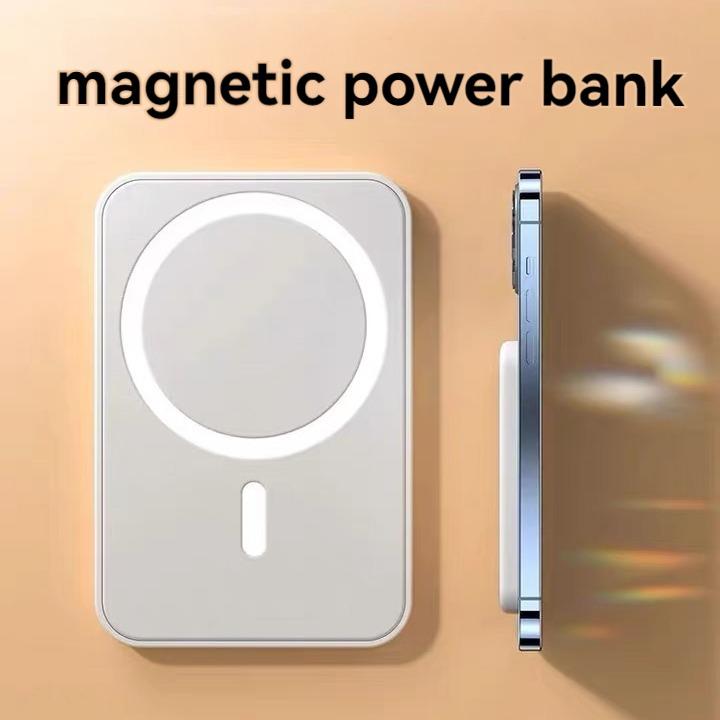 Power Bank Charger 2 in 1 10000mAh Mobile Power Magnetic Battery Pack for iPhone 16 15 14 13 12 11 xr x, Wireless Flash Charging Compact Portable Digital Display Mobile Phone Power Bank Without Charging Cable Accessories Smartphone Rechargeable