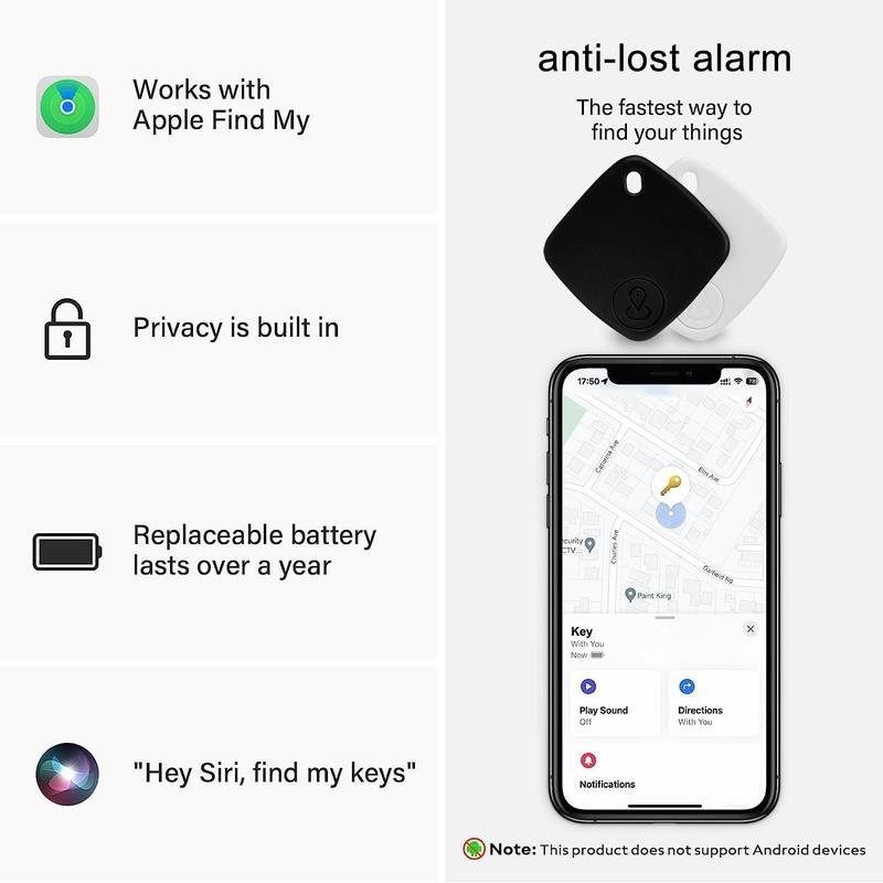 Smart GPS Tracker, Mini Locator for iOS Find My APP, Anti-loss Reminder Device, GPS Smart Device for Car Keys & Pet & Bag