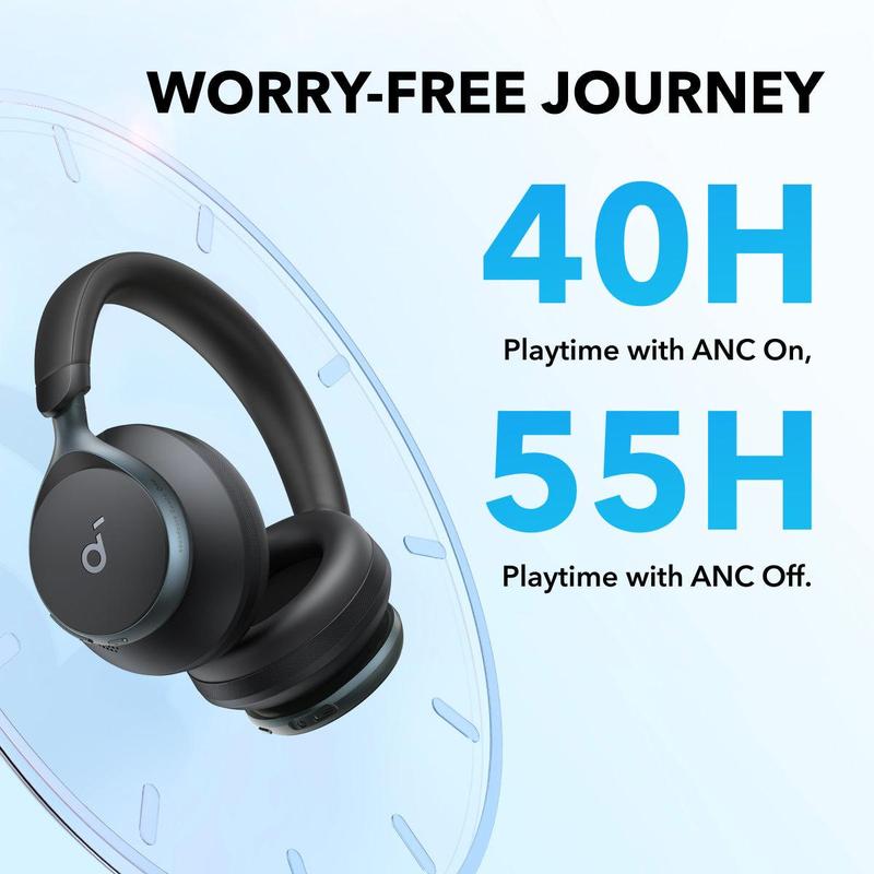 Space One Active Noise Cancelling Headphones by Anker - 40H Playtime, LDAC Hi-Res Audio, Bluetooth 5.3, Clear Calls