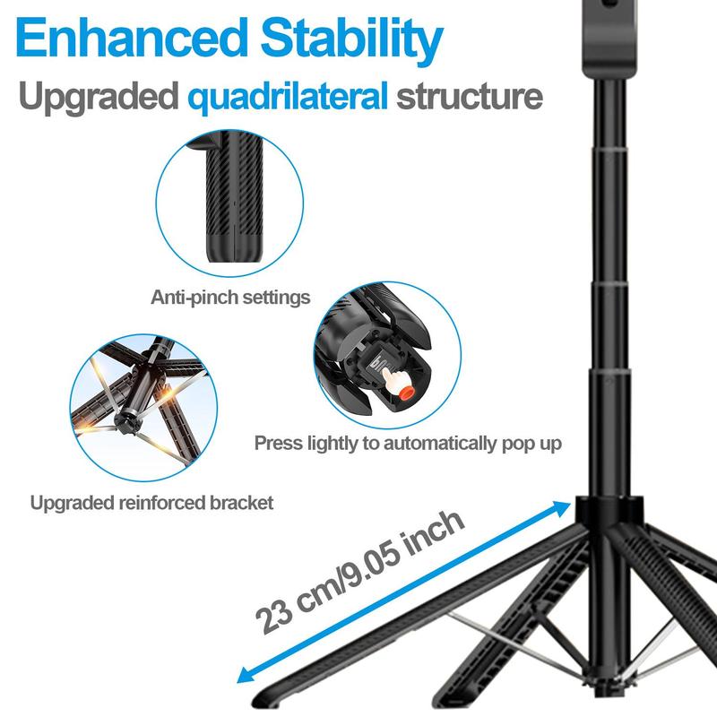 Auto Face Tracking Tripod, 360° Rotation Auto Tracking Phone Holder with Remote, Selfie Stand, Universal Essentials Tripod for Video Vlog Live Stream, Selfie Stand, Tripod Remote, Tripod Stabilizer