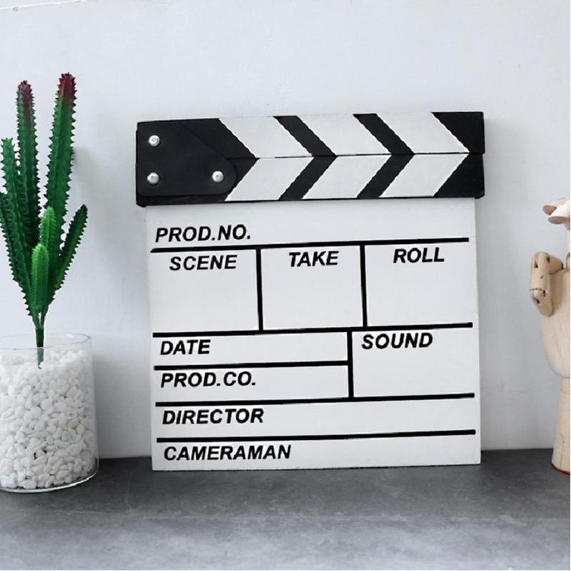 Classic Wooden Film Clapboard, Director's Movie Clapboard, Reusable For Photography & Film Making Props, Photo Background, Home Decor, Party Supplies