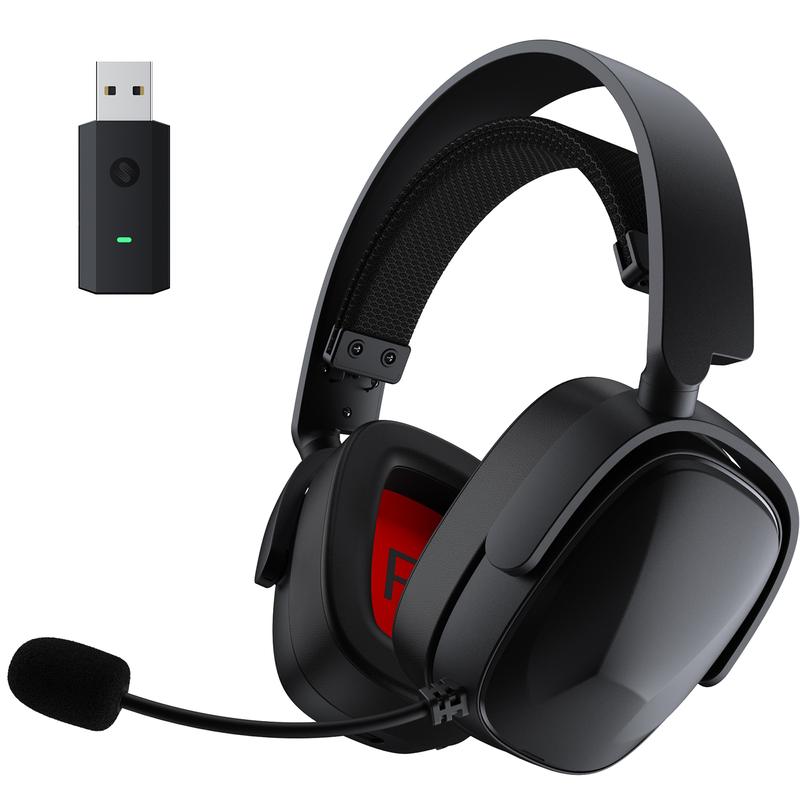 SENZER X100 2.4G wireless gaming headset, get rid of the wired constraints, soft and comfortable ear cups, no pressure on the ears and head, suitable for PS4, PS5, PC, can be connected to different devices via USB, Bluetooth, cable.