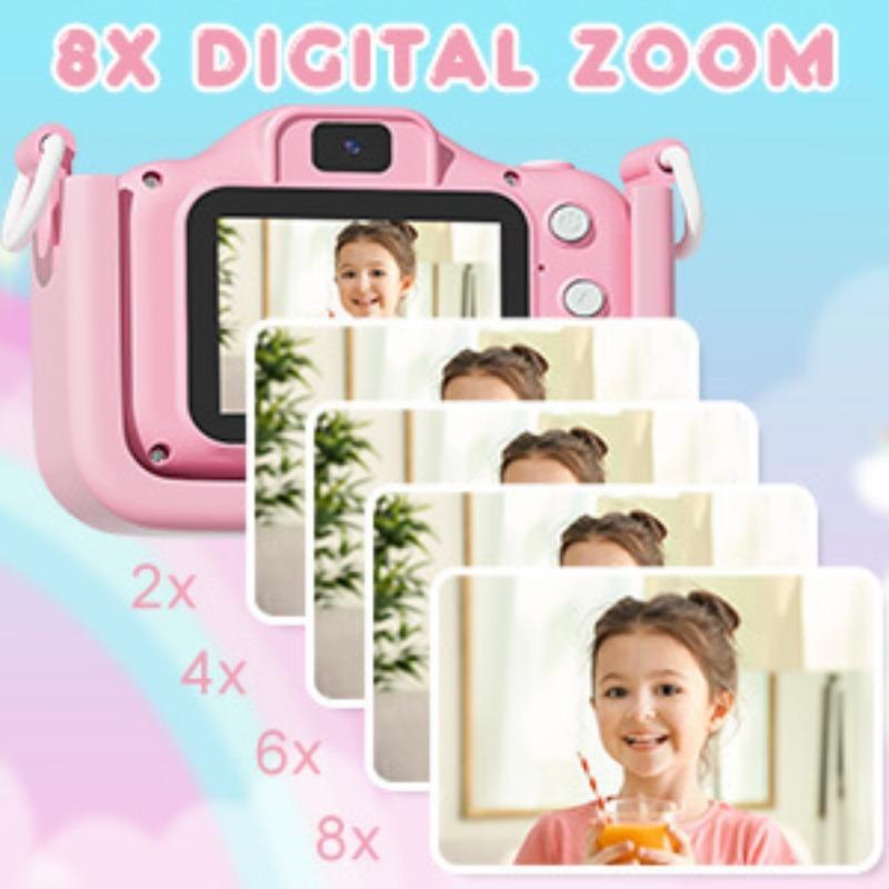 Digital Camera Toys for Coffee Maker Shot, USB Rechargeable Camera with Silicone Case & Lanyard & Memory Card & Card Reader, Suitable for 3-12 Years Old Boys & Girls