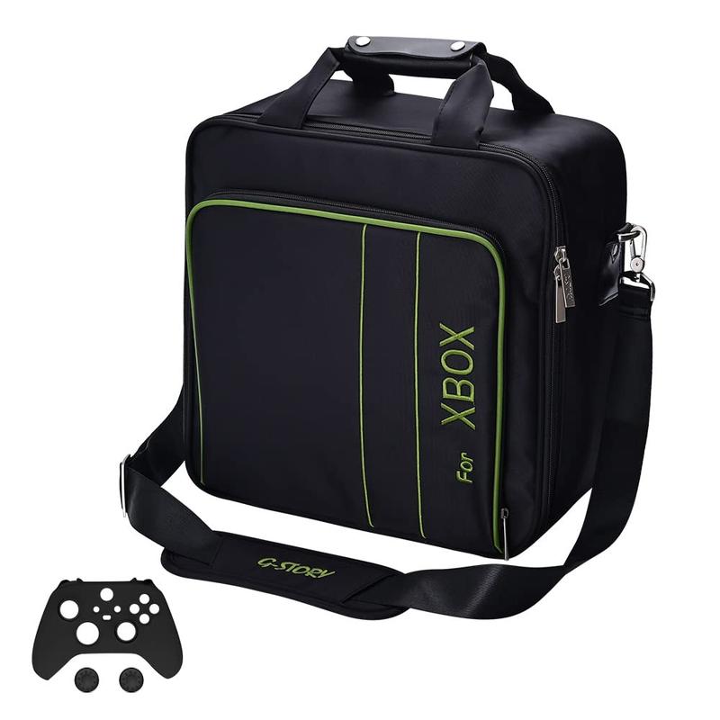 G-STORY Carrying Case for Xbox Series X S, Xbox Series X Carrying Case Travel, Travel Bag for Xbox Console, Controllers and Gaming Accessories, Included Silicone Cover Skin Protector Protection Adjustable Alloy Durable