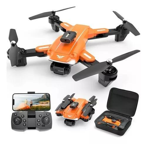 D89 RC Drone with 4K HD Dual Camera Foldable FPV WiFi Quadcopter + 3 Batteries Accessories Automatic （orange） Cable Charging Remote Remote Control drones for beginners Stick Streaming Chargeable Folding