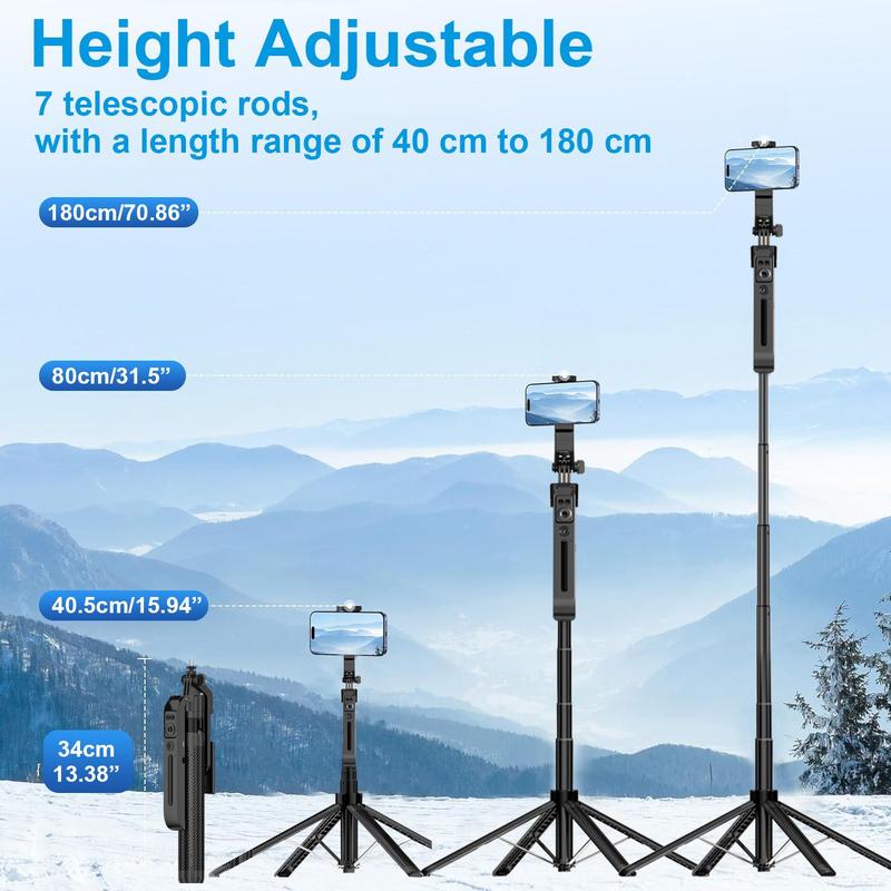 Auto Face Tracking Tripod, 360° Rotation Auto Tracking Phone Holder with Remote, Selfie Stand, Universal Essentials Tripod for Video Vlog Live Stream, Selfie Stand, Tripod Remote, Tripod Stabilizer