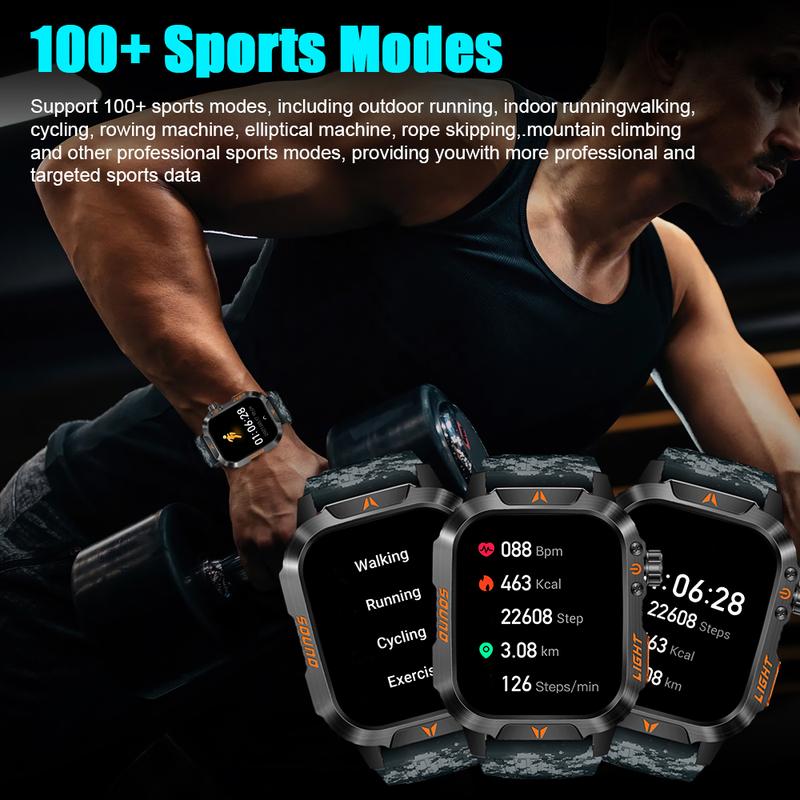 Military Smart Watch for Men, 1.52