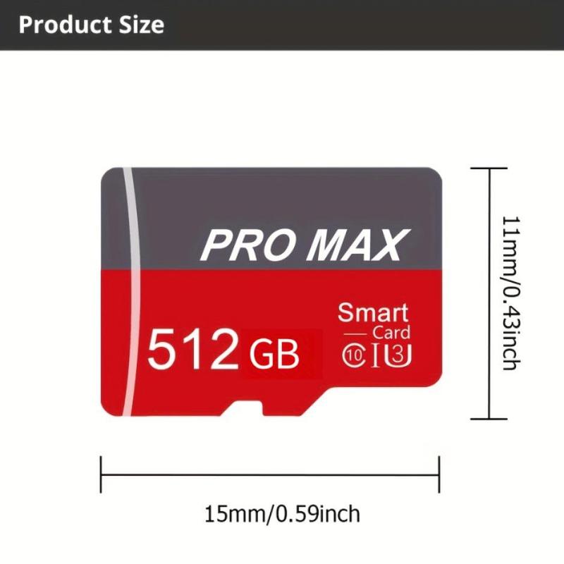 Micro SD Card, 1 Count 512GB 256GB 128GB Micro SD Card, Mini Storage Card, Flash Memory Card for Tablet, Camera & Phone Use, Camera Accessories