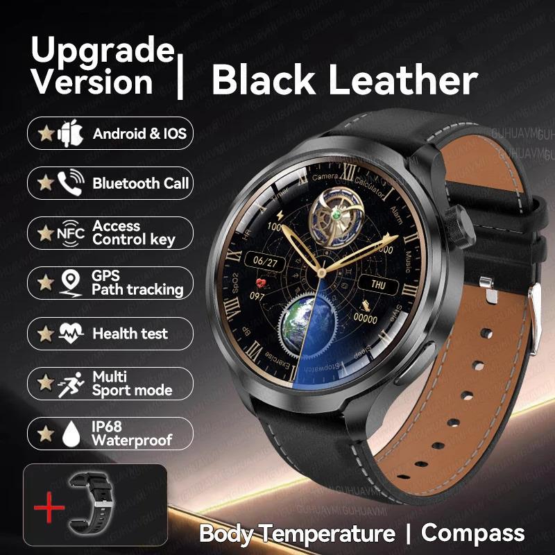 2024 New GPS Sports NFC Fashion Smartwatch Men's 1.85 