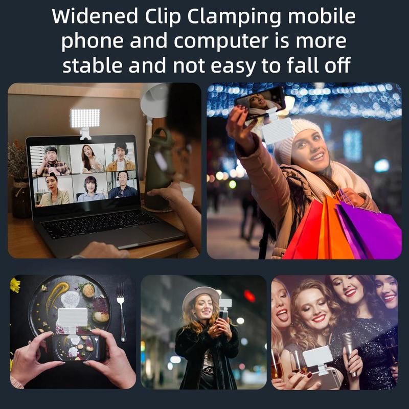 Portable Selfie Fill Light, USB Rechargeable Selfie Fill Light, 1 Count Portable Clip-on Light for Live Streaming, Conference & Vlog, Selfie Light for Photography, Fill Lamp