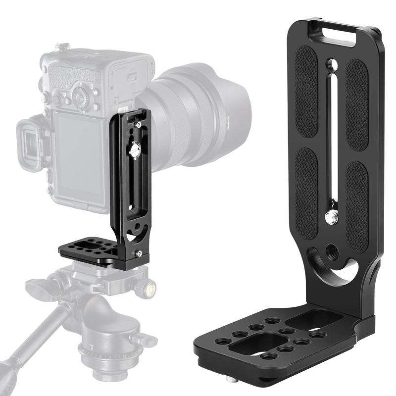 CAMOLO DSLR Foldable Camera Mount L Bracket  Arca Swiss Vertical Horizontal Tripod, Quick Release Plate with 1 4