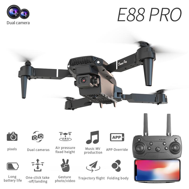 2024 Drone With 1080P Camera for AdultsBeginners Kids, Foldable RC Quadcopter, ToysDrone,1080P FPV Video, 2 Batteries, CarryingCase, One Key Start, Headless Mode, Waypointsfly, 3600 Flips Accessories Folding