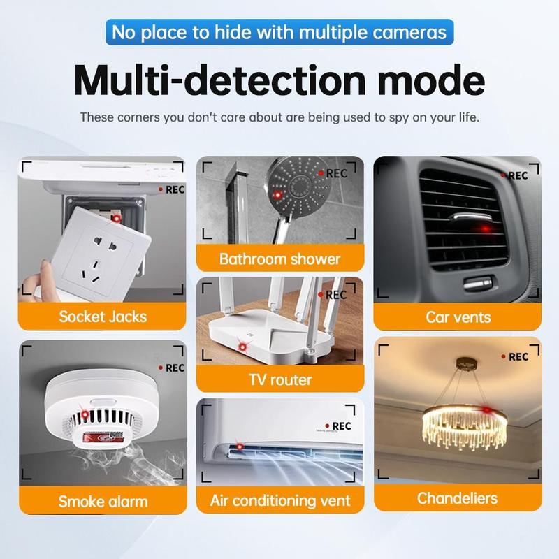 Hidden Camera Detector for Office Hotel and Home Safety， With Built-In RF And GPS Tracking Detection