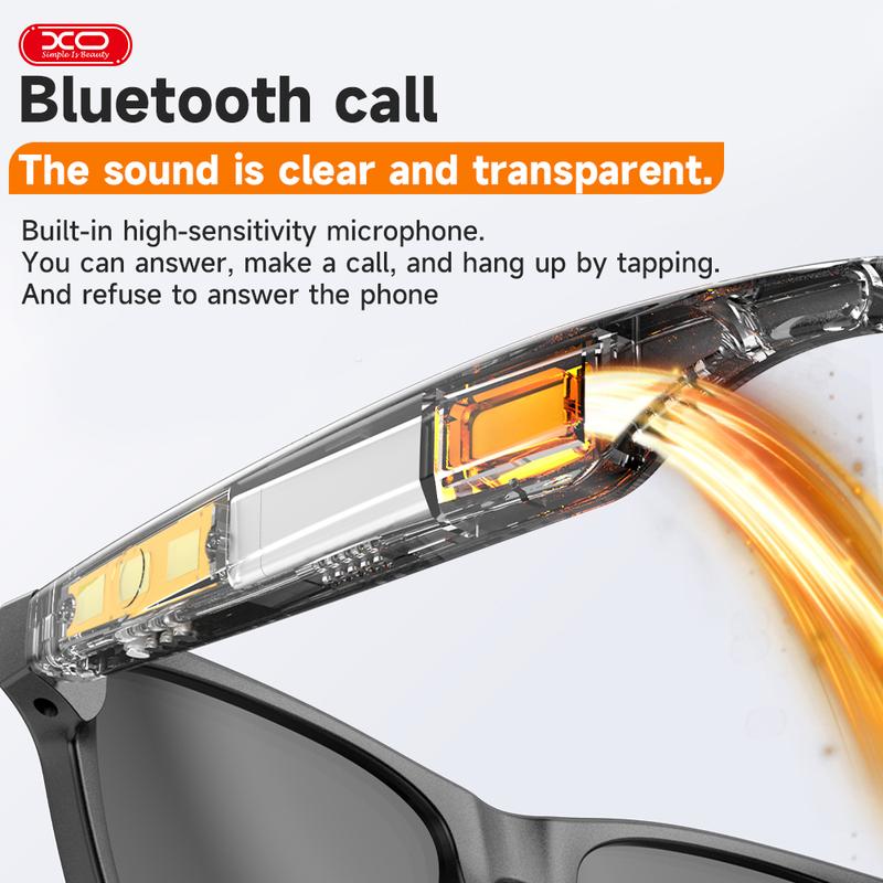 Smart Glasses Listenable Songs,Wireless Headphone Smart Glasses for Mobile Phone,Back to School Cool Gifts,Glasses For Men and Woman,100H Standby Time Long Battery, Athletic Outdoor UV Protection and Voice Control