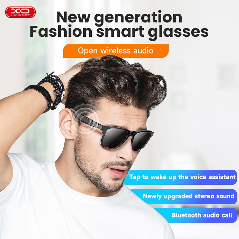 Smart Glasses Listenable Songs,Wireless Headphone Smart Glasses for Mobile Phone,Back to School Cool Gifts,Glasses For Men and Woman,100H Standby Time Long Battery, Athletic Outdoor UV Protection and Voice Control