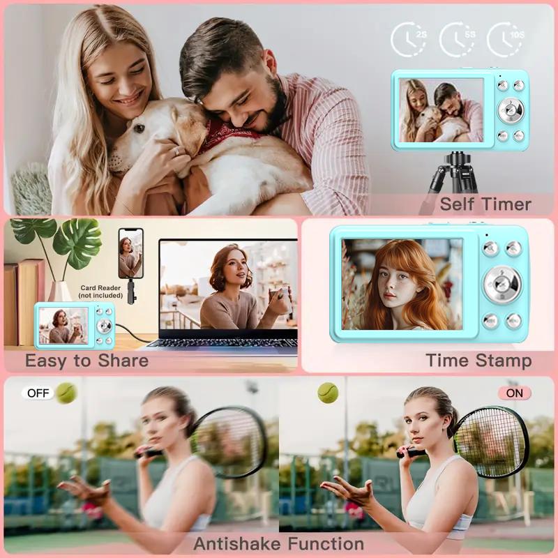 [Black Friday discount] 1080P digital camera, 16x zoom and 32G storage card, four colors optional -suitable for boys, girls and teenagers