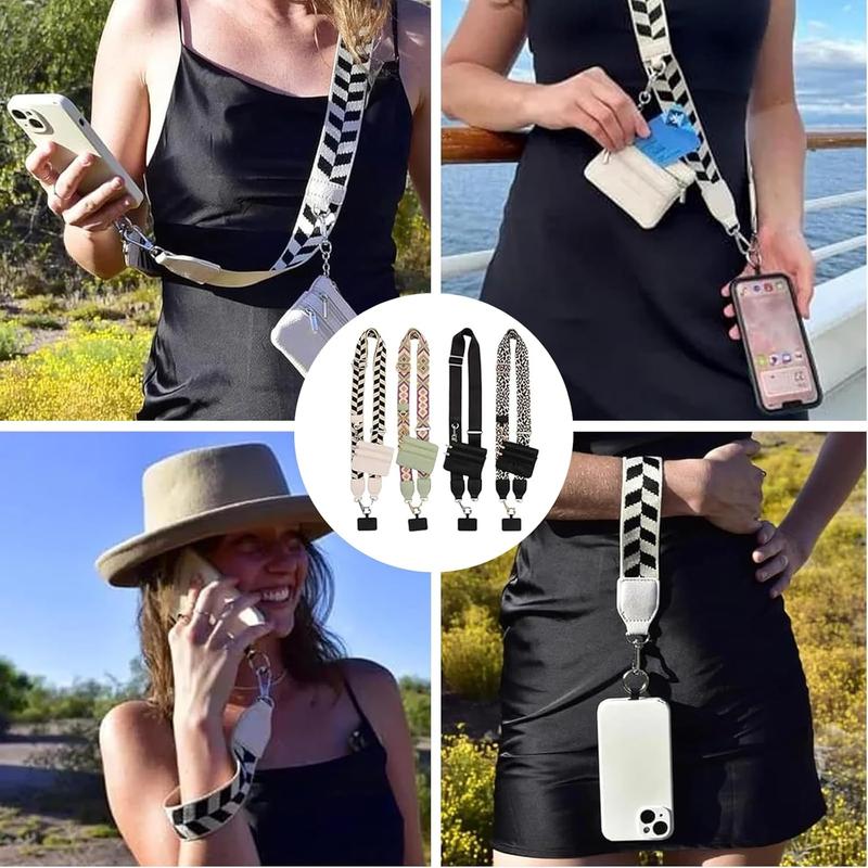 Clip and Go Strap for Phone with Wallet Crossbody,Phone Strap with Zippered Pouch,Adjustable Phone Lanyard with Wallet Smartphone Cellphone