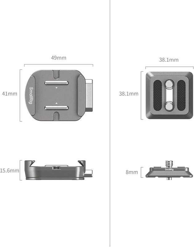 SmallRig HawkLock H38 Quick Release Mount Plate for Arca-Swiss, QR-Slide Camera Mount Plate for Arca with Two 1 4