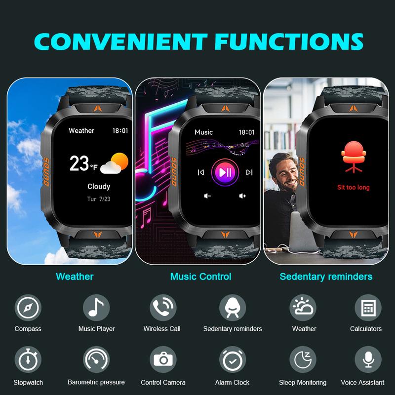 Military Smart Watch for Men, 1.52