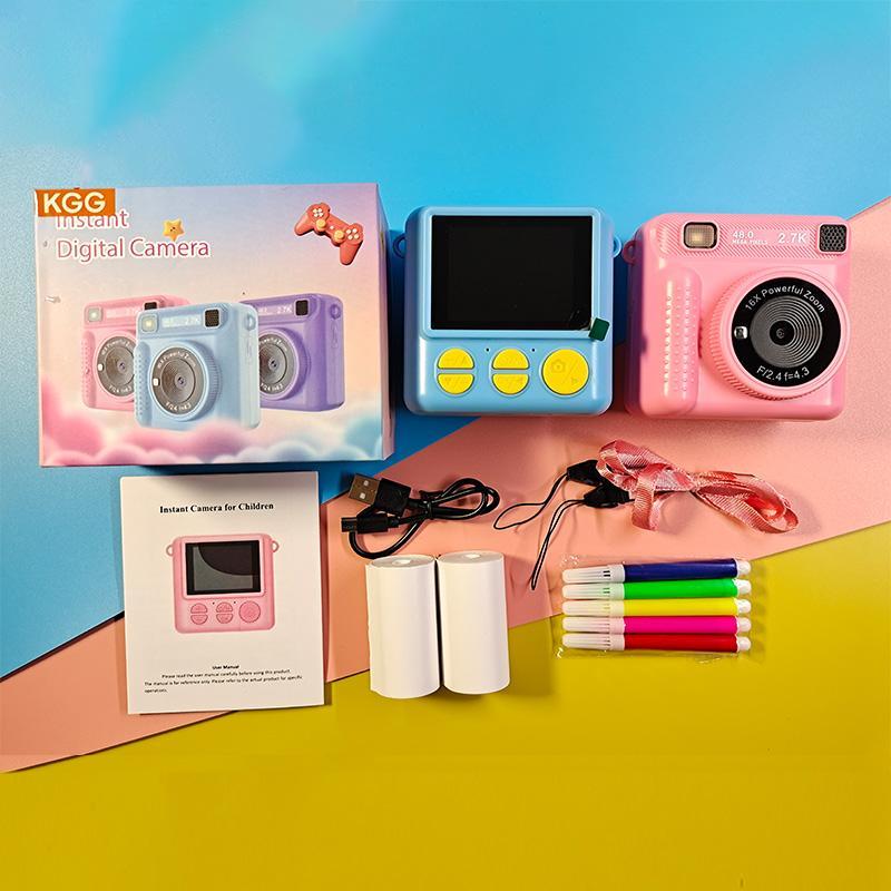 KGG Instant Mini Camera, 1 Count 2.4in HD IPS Screen Camera with Printing Function, Student Picture Printer, Birthday Gift for Students