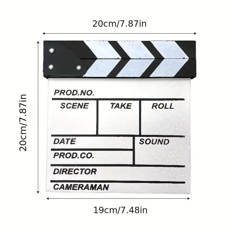 Classic Wooden Film Clapboard, Director's Movie Clapboard, Reusable For Photography & Film Making Props, Photo Background, Home Decor, Party Supplies