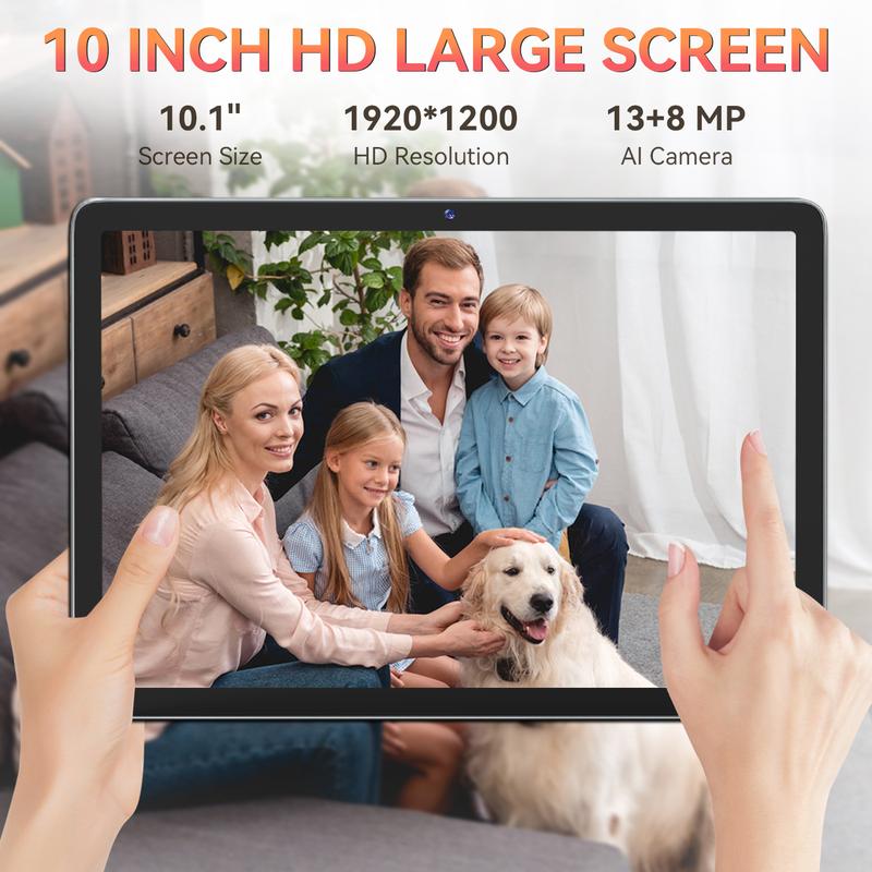 2025 New 10.1 inch Android 14 Tablets with Keyboard Mouse, 14GB+128GB Storage, Spreadtrum T606 CPU, 7000mAh, 2 Speakers, 5G WiFi+4G LTE, Dual 13MP Camera,GPS Black Friday Deal  Christmas gift  tablet on sale Smartphone Cellphone